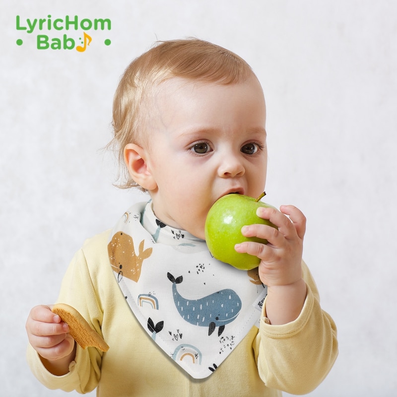 LyricHom Baby Triangle Scarf Baby Bibs Cotton Saliva Towel Babador Bandana Baby Bibs Waterproof Feeding Apron Bib for Baby