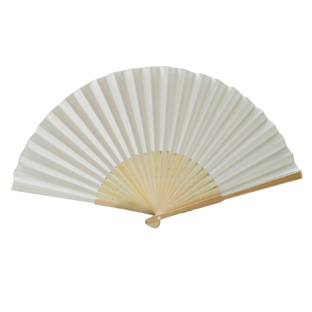 Portable Size DIY Summer Bamboo Folding Hand Held Fan Chinese Dance Party Pocket Gifts Wedding Solid Color Fan Dropshipping