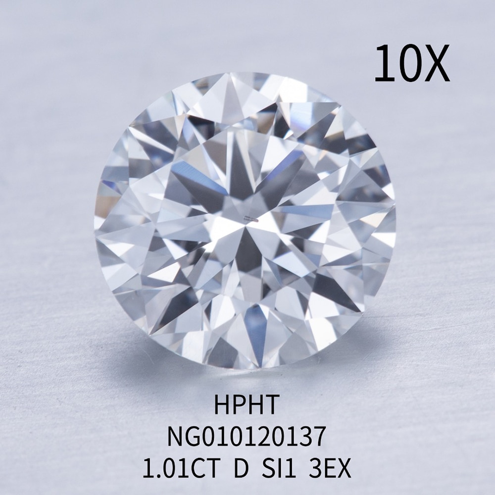 1.0ct - 1.09ct Carat DE Color SI1 Clarity NGIC Certificate Round HPHT Lab Grown Diamond