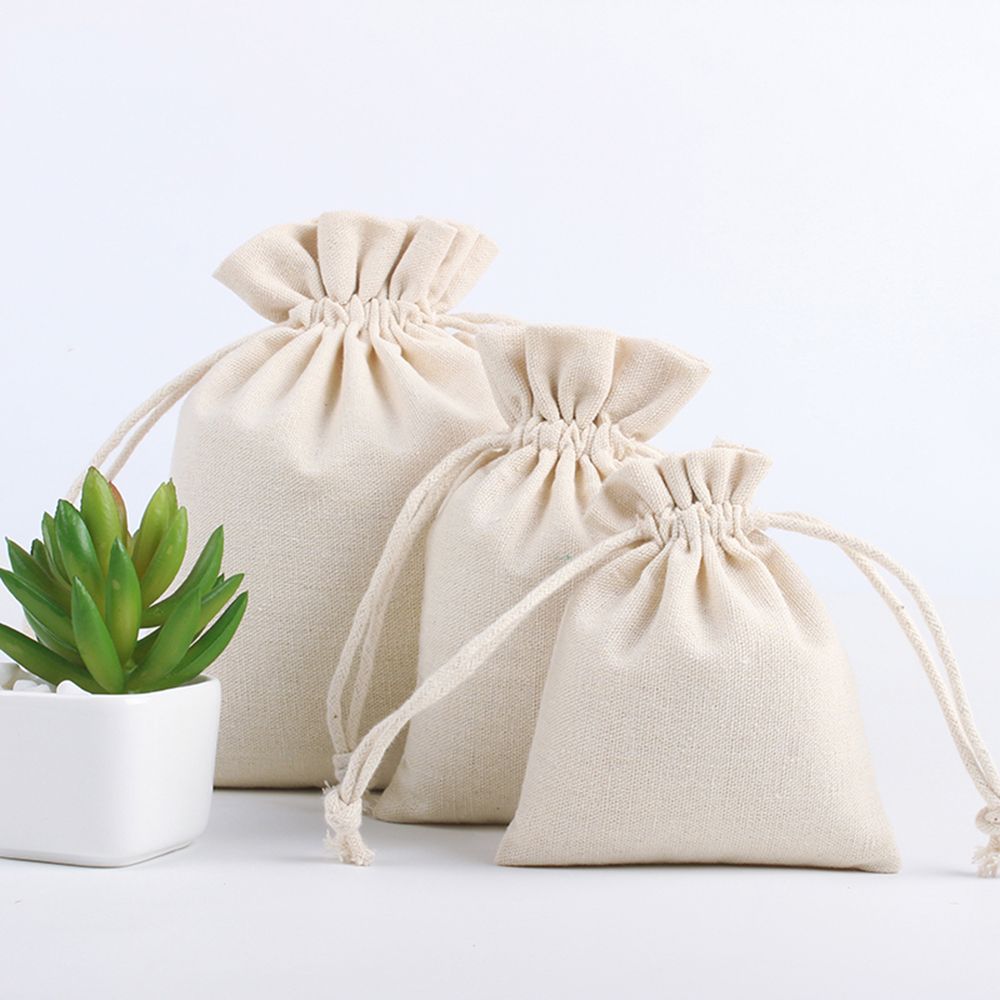 Wholesale Price Natural Resuable Jute Linen Drawstring Pouch Packaging Gift Bag Diy Jewelry Storage Bag