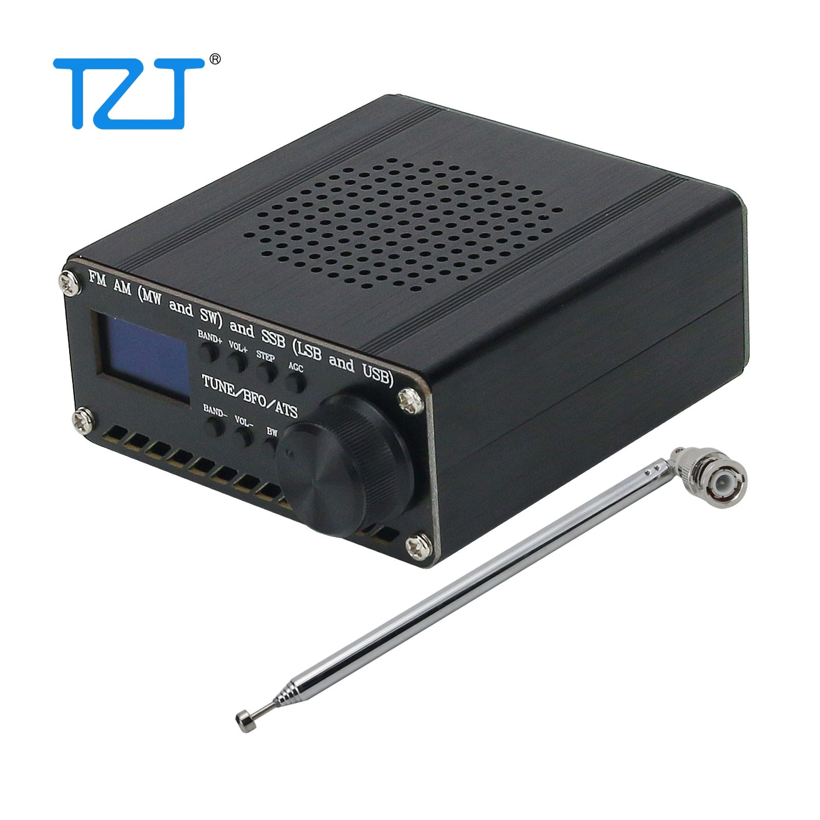 Assembled SI4732 All Band Radio Receiver FM AM (MW & SW) SSB (LSB & USB) with lithium battery + Antenna + Speaker + Case