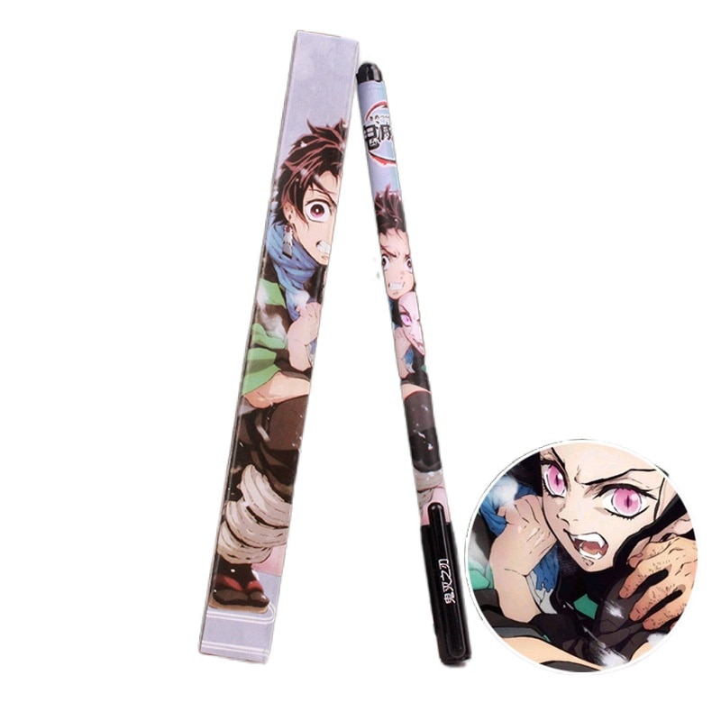 Anime Demon Slayer Kimetsu No Yaiba Kamado Tanjirou Unisex Pen Fashion Stationery Gift Cosplay Accessories for Students