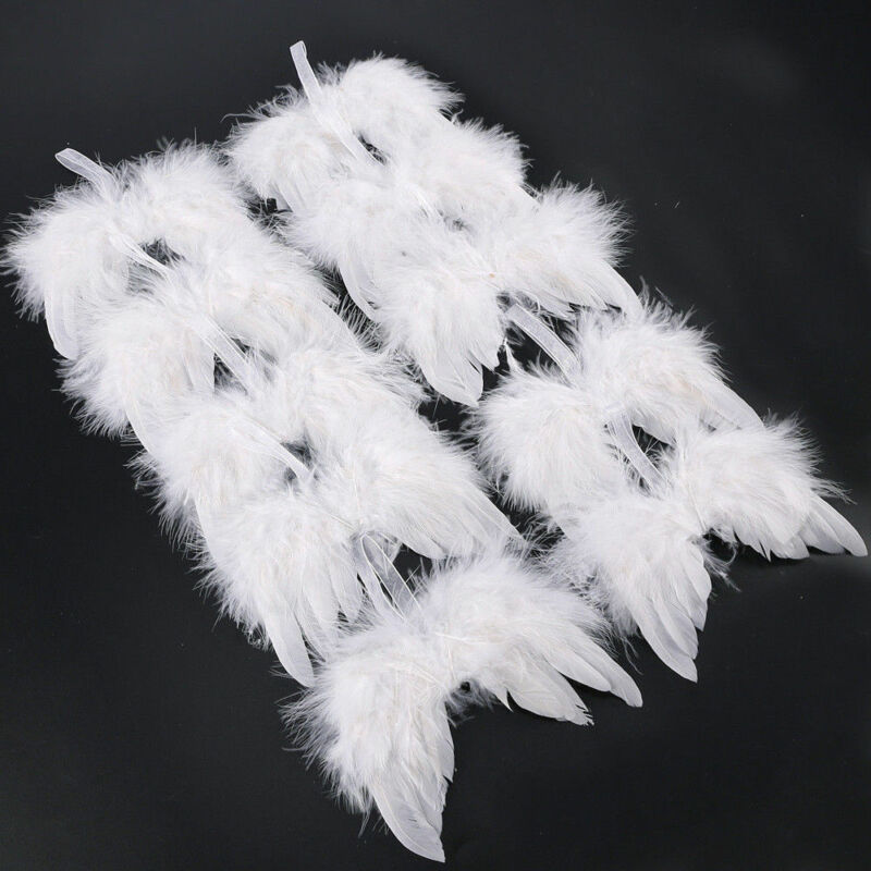 White Feather Wing Lovely Angel Xmas Tree Decoration Hanging Ornament Home/party/wedding Dance Performance Apparel Accessories