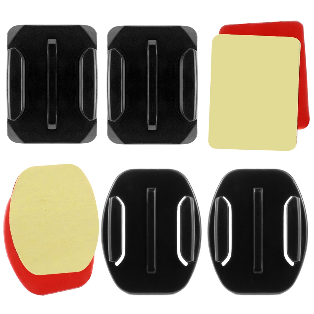 Plastic Flat Curved Quick-Release Buckle Base Mount & Adhesive Sticker for GoPro Hero 9 8 7 5 Yi Sjcam SJ4000 SJ5000 Accessories