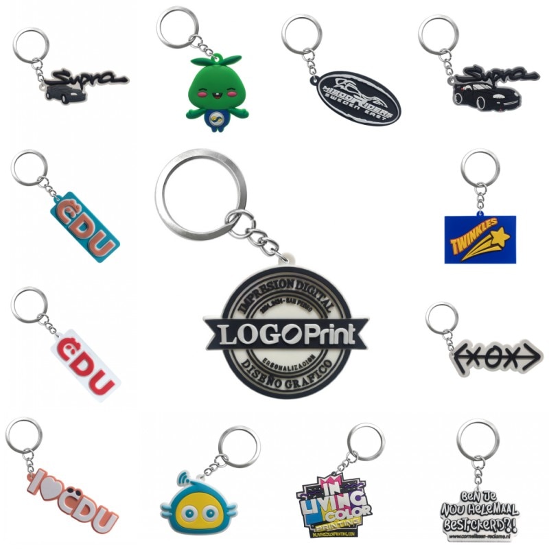 Personalized Customization PVC Key chains Your Own Design Logo Custom Design Key Ring Keychain for Wholesale