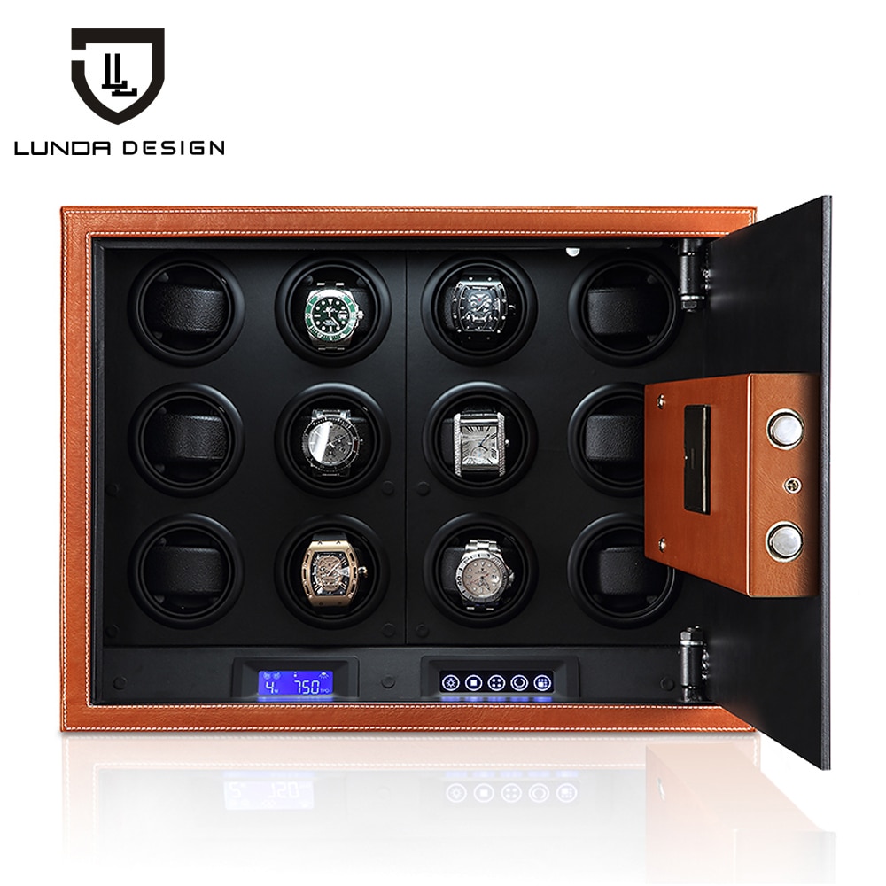 Automatic Watch Winder Carbon Fiber Double Watch Winding Box Quiet Motor Storage Display Case Box for Mechanical Watch Winder