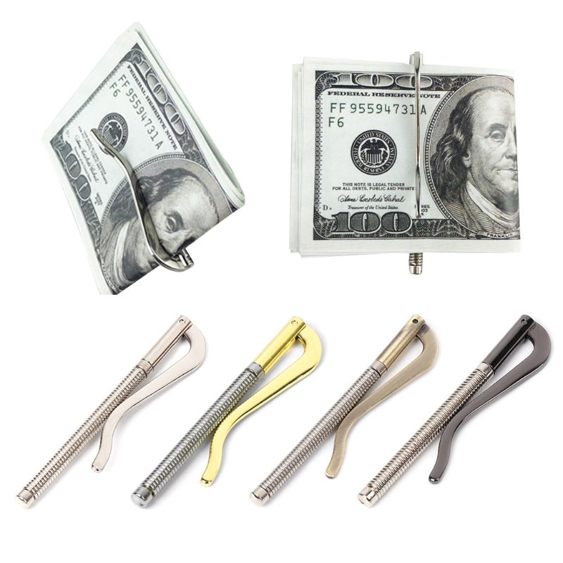 2021 New Metal Bifold Money Clip Bar Wallet Replace Parts Spring Clamp Cash Holder