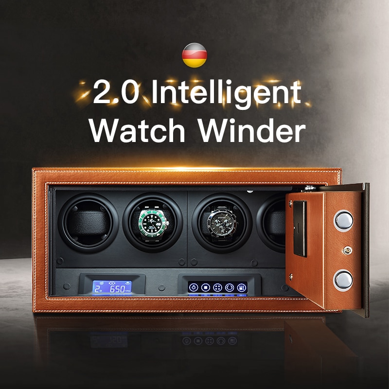 safe Watch Winder Carbon Fiber Watch Holder Display box Automatic Mechanical Watch Winder