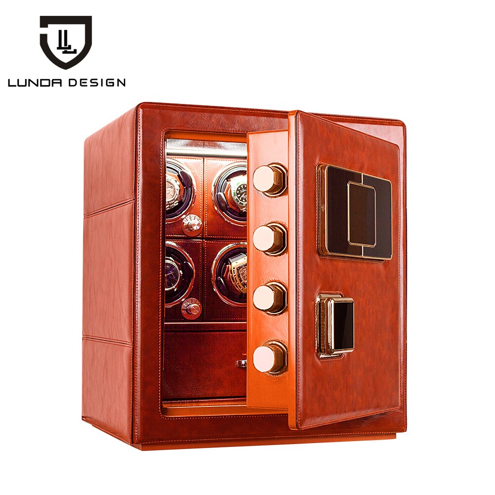 LUNDA Automatic Watch winder Safety box Watch Safe box for deposit/watch/jewelry/antique Guard against theft case Strong box