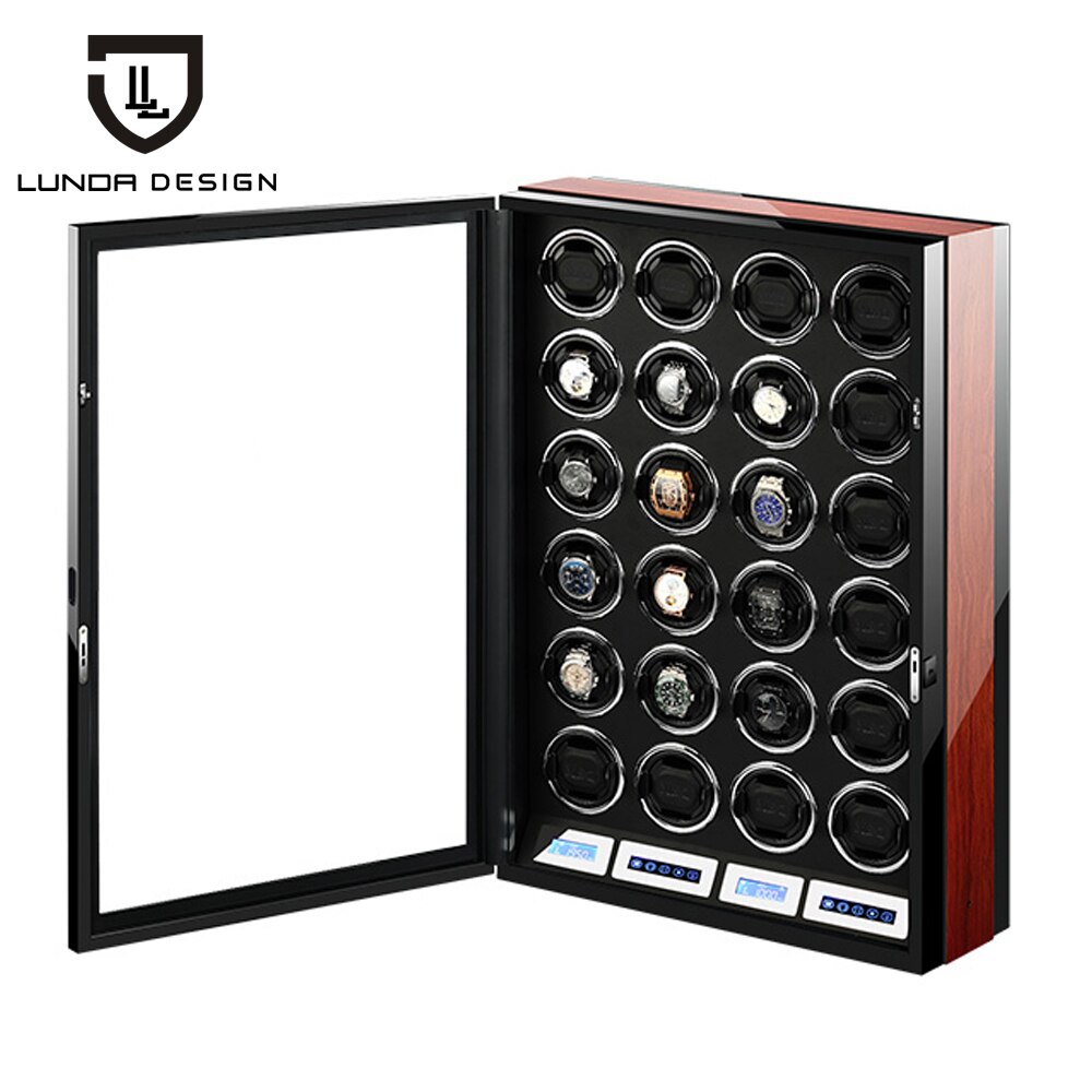 LUNDA watch winder box watch display watch winder watch collector with LED touch screen display