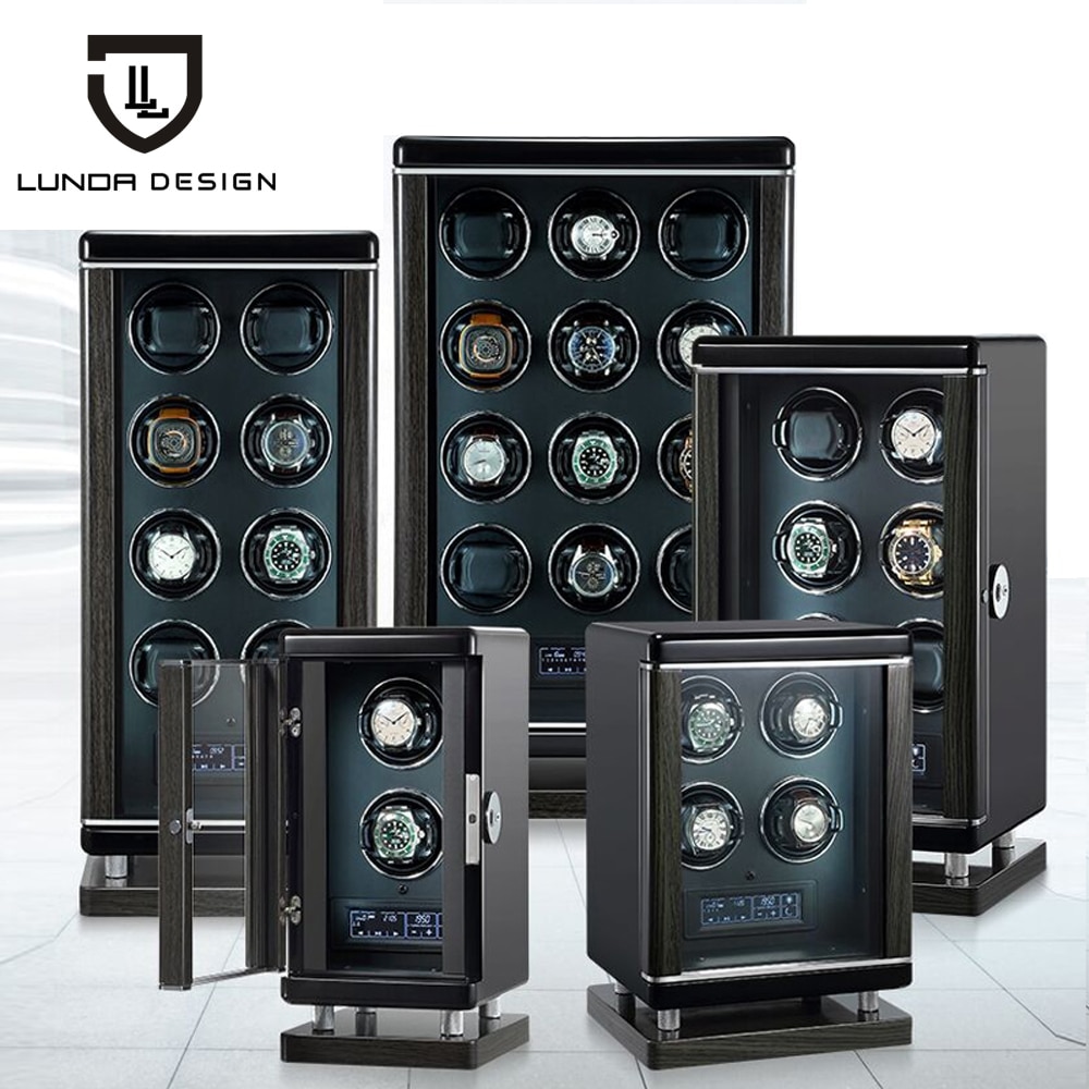 LUNDA High-End Wood Watch Winders Fashion Automantic Self Winding Mechanical Watch Winder Watch Storage Display Gift Boxes