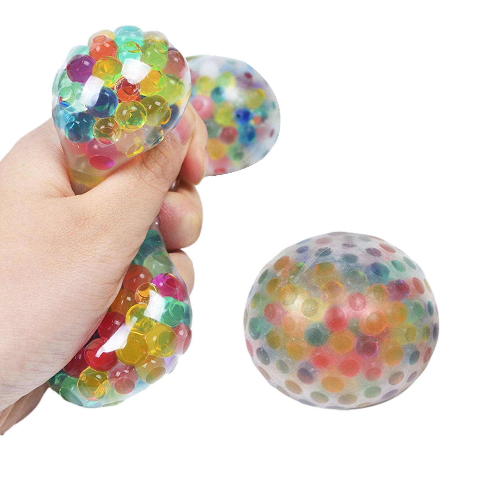 Funny Toys Spongy Rainbow Ball Toy Squeezable Stress Toy Stress Relief Ball For Fun 5ml Mood Squeeze Relief Toys#P4