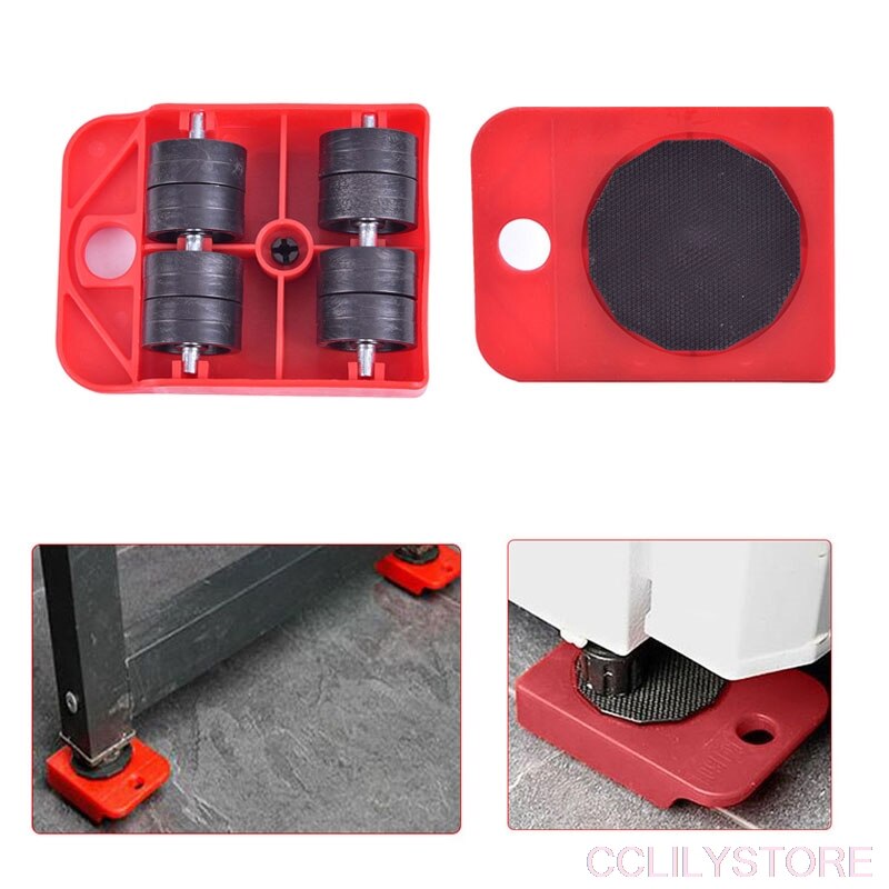 1pcs Furniture Heavy Stuffs Moving Tools Transport Shifter Wheel Slider Lifting Rollers Bar Roller Device