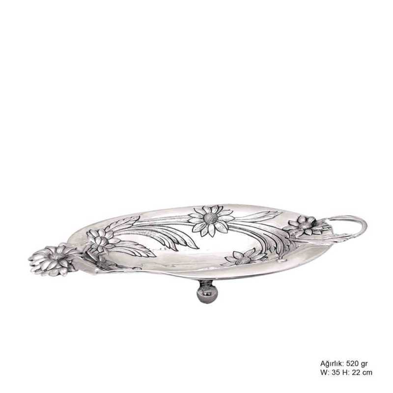 Daisy Motif Silver Çikolatalık