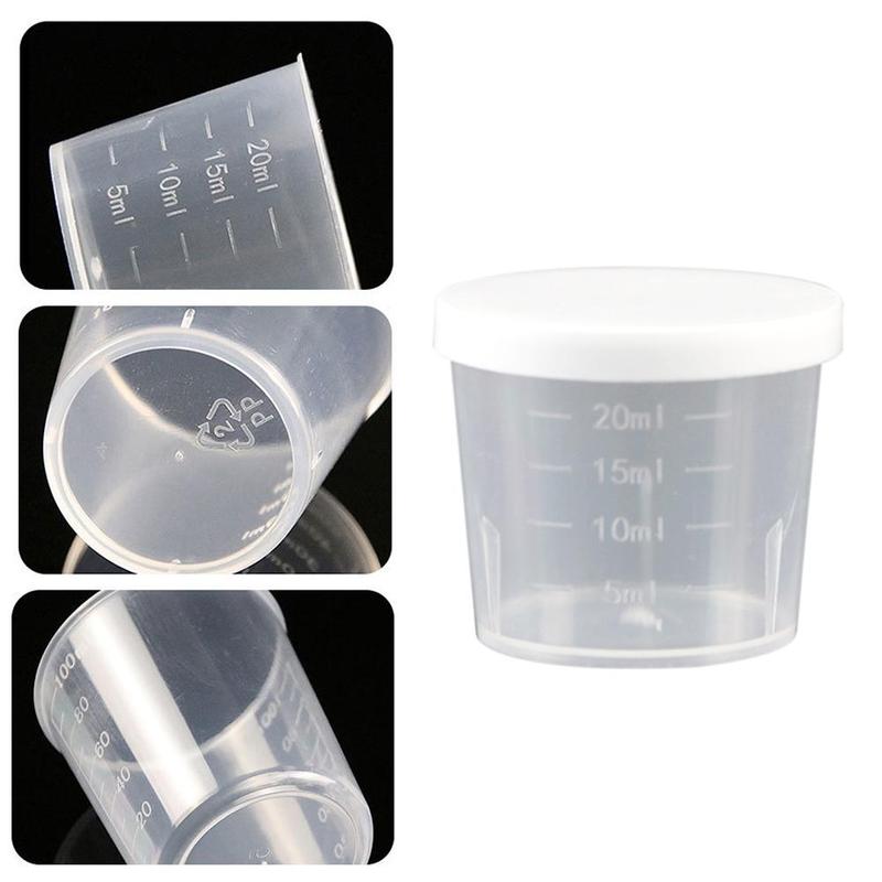 20/30/50ml Clear Plastic Graduated Measuring Cup Pour Spout Without Handle Kitchen Tool New