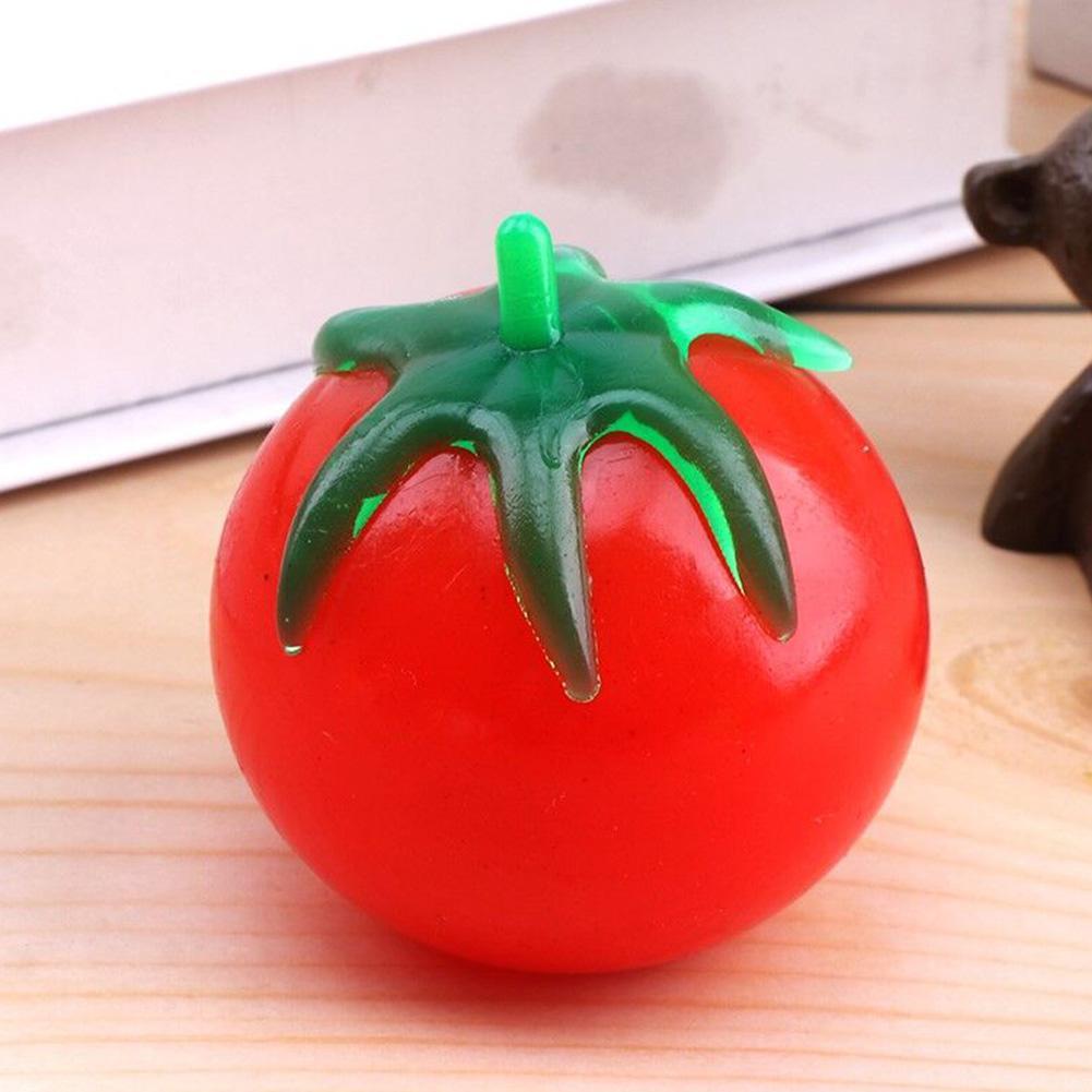 Orange Tomato Eye Shape Rubber Antistress Reliever Squeezes Ball Funny Play Toy Kid Adult Prank Trick Joke Toy