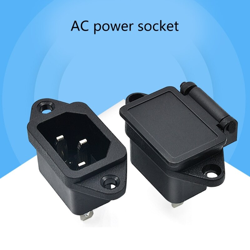 AC 250V 10A IEC320 C14 Male Power Cord Inlet Socket 425B