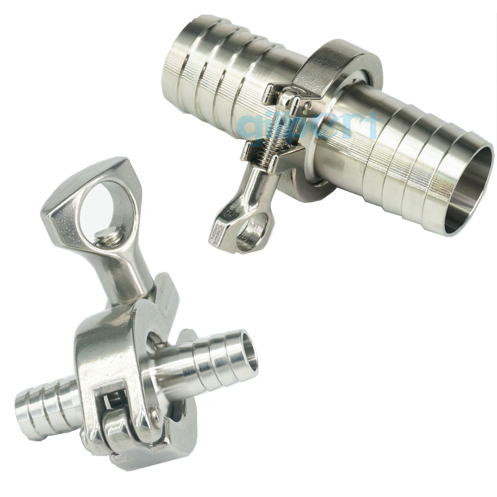10-76mm Hose Barbed x 0.5" 1.5" 2" 2.5" 3" 3.5" Tri Clamp Set 304 Stainless Sanitary Ferrule Fitting Tri-Clover Brew