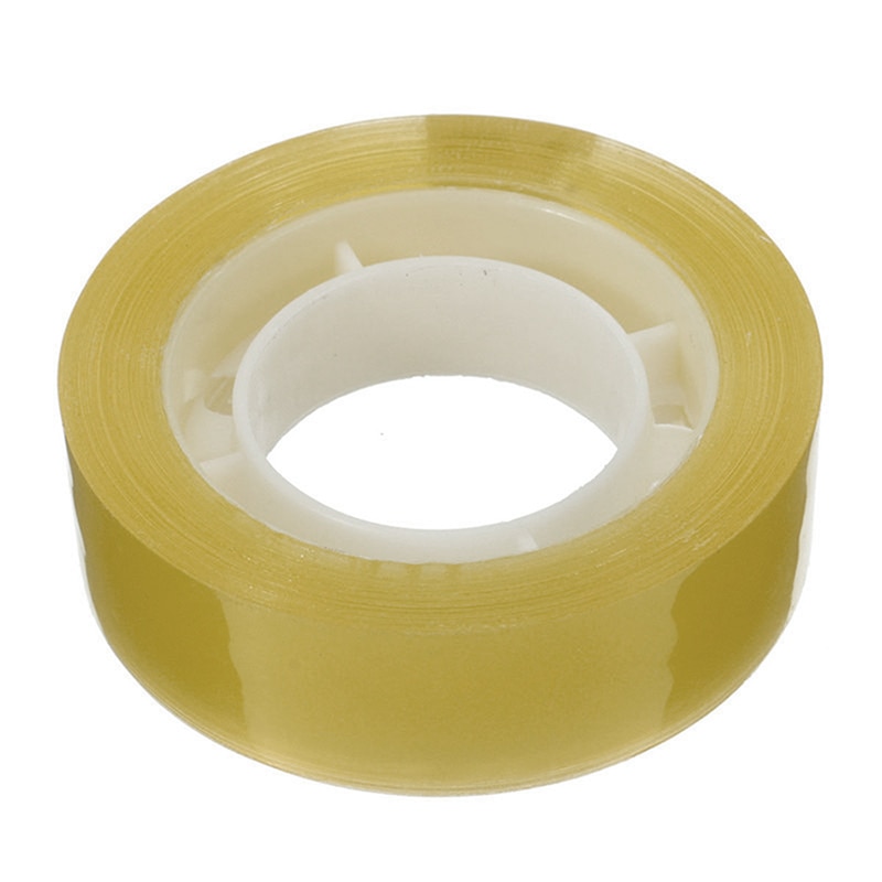 1.8cm * 20m transparent yellow tape transparent stationery office tape tape tape mini packaging Z9D0