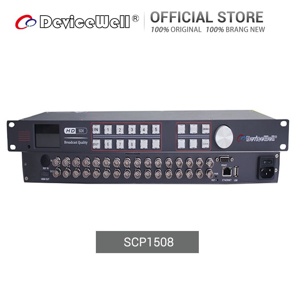 DeviceWell SCP1508 8x8 SDI IN SDI OUT Seamless Switcher Video Matrix