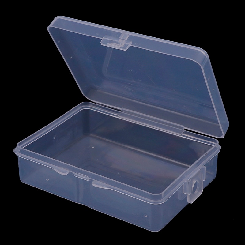 9cm*6.5cm*3cm Transparent Plastic Storage Box Clear Square Multipurpose