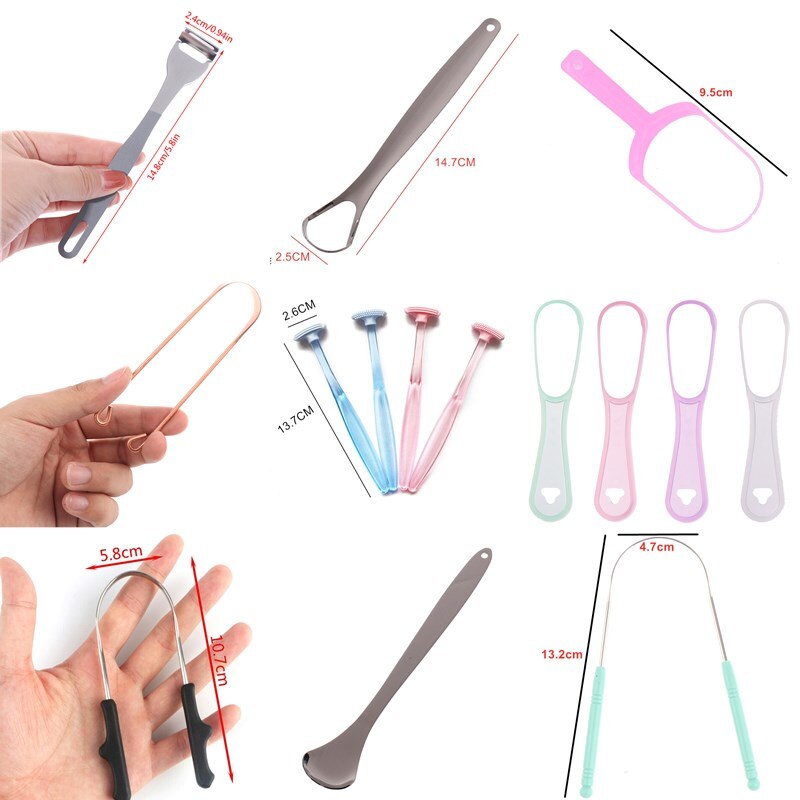 Useful Tongue Scraper Oral Hygiene Care Brush Keep Fresh Breath Maker Cleaning Tongue Manual Toothbrush