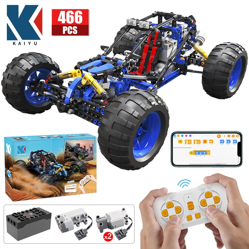 KAIYU high-tech RC off-Road Racing car Buggy MOC Building Blocks APP Programming Remote Control Vehicle Truck Bricks Toy Gifts