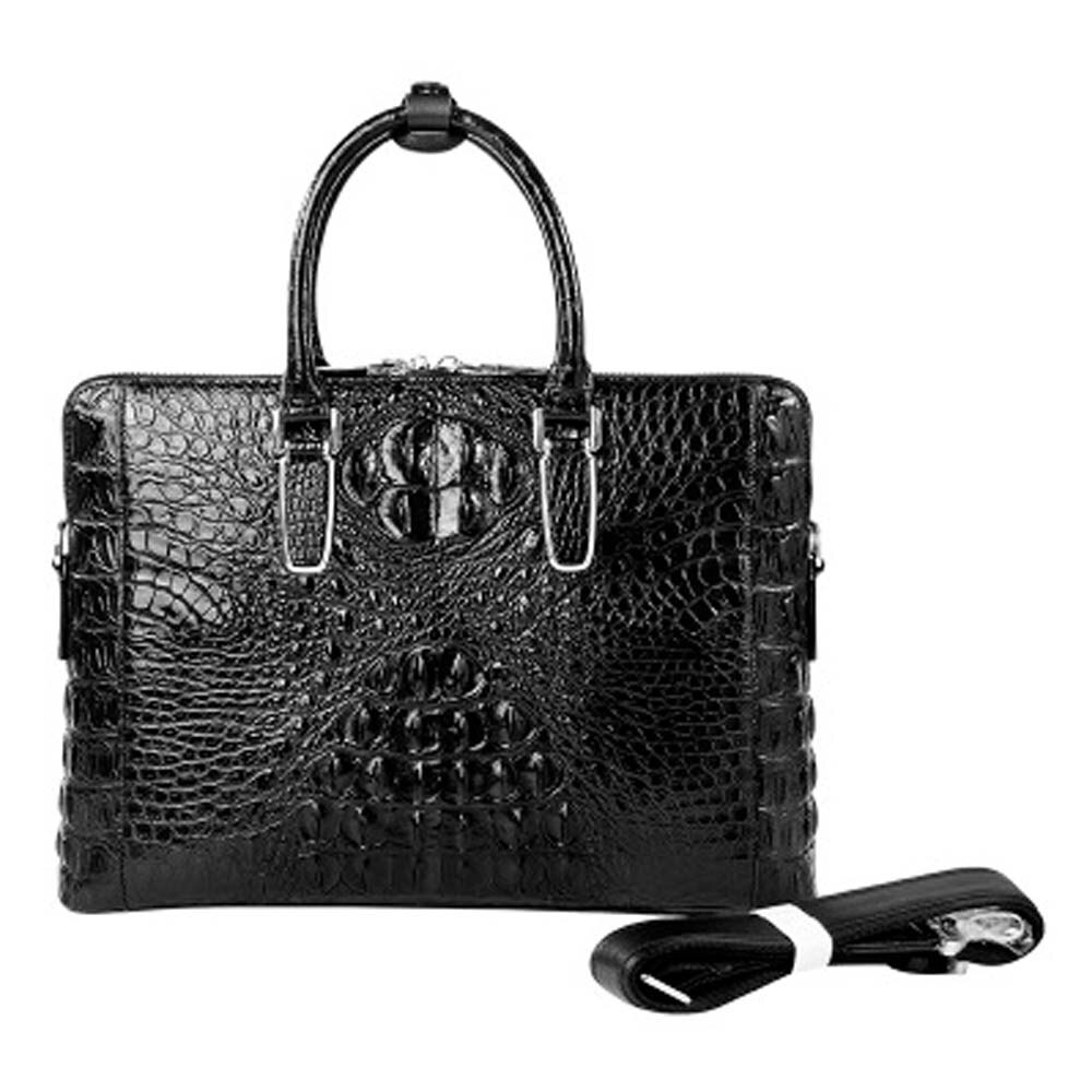 xipijiang new crocodile leather business men briefcase men handbag male One-shoulder bag high-grade Double zipper men bag