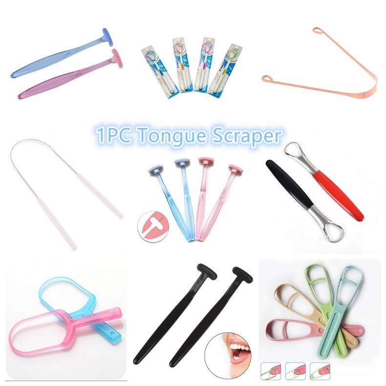 10 Styles 1pc Tongue Scraper Cleaner Metal Cleaning Scraper for Men/Women Tongue Toothbrush Family Heath Oral Care Gifts