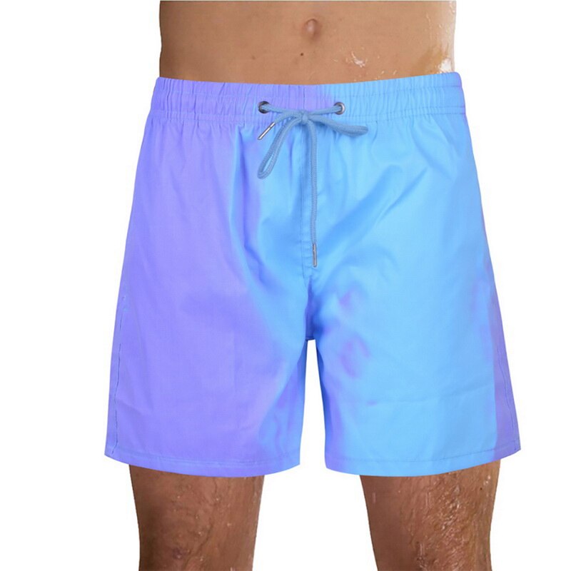 Magical Color Change Beach Shorts Men Swimming Pants Swimwear Men Casual Shorts Quick Dry Bathing Shorts Beach Drop shipping