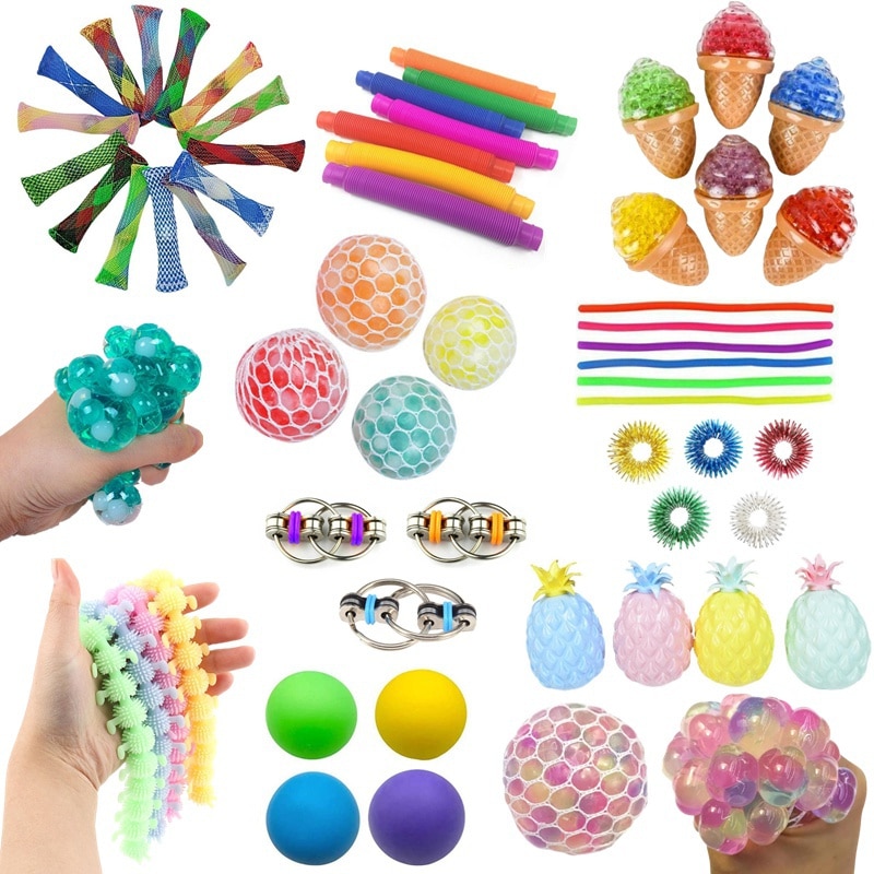 14/15/16pcs Sensory Toy Set Anti Stress Toy Sets Relief Stress Sensory Anxiety Stress Relief Toy Set Fidget Toys For Kids Adults