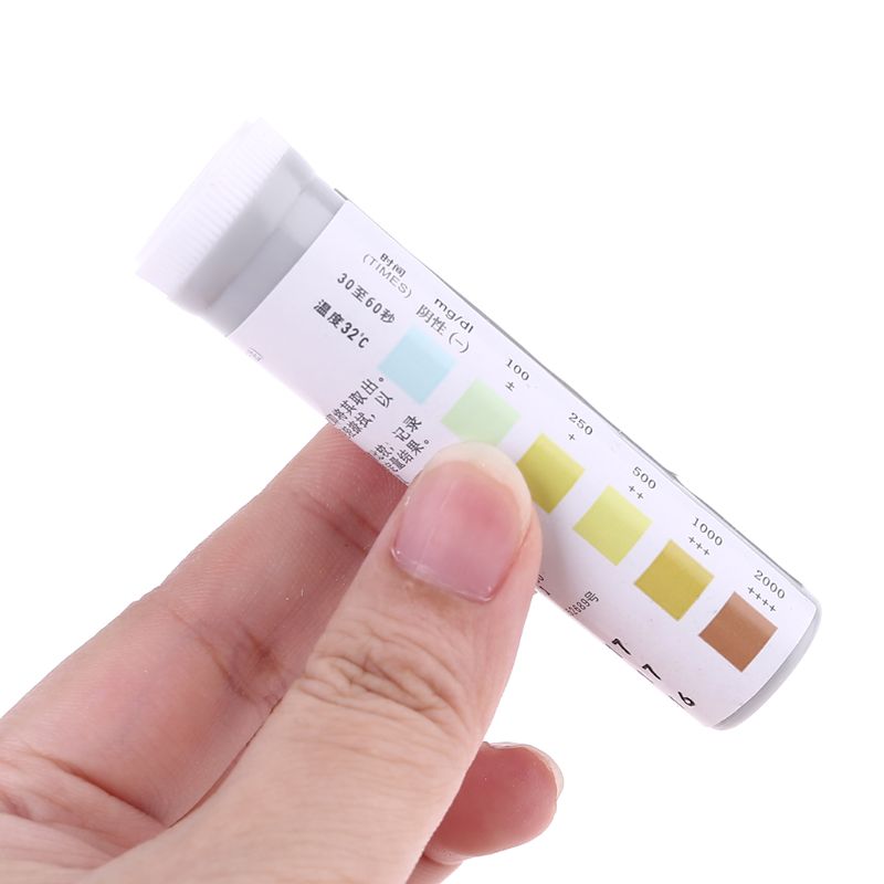 20 Strips Urinalysis Glucose Diabetes Urine Strip Test Pack Quick Selfcheck For Urinalysis With Anti-VC Interfer