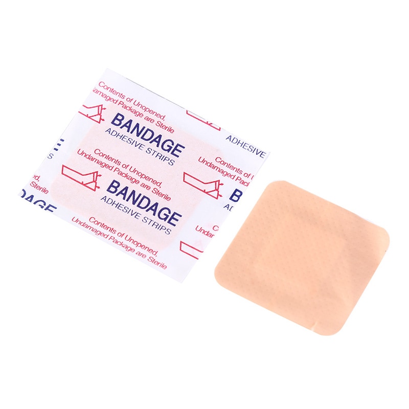 10Pcs Waterproof Skin Color Square Band Aid Band Aid Adhesive Bandages Wound Closure Baby Care for Outdoor