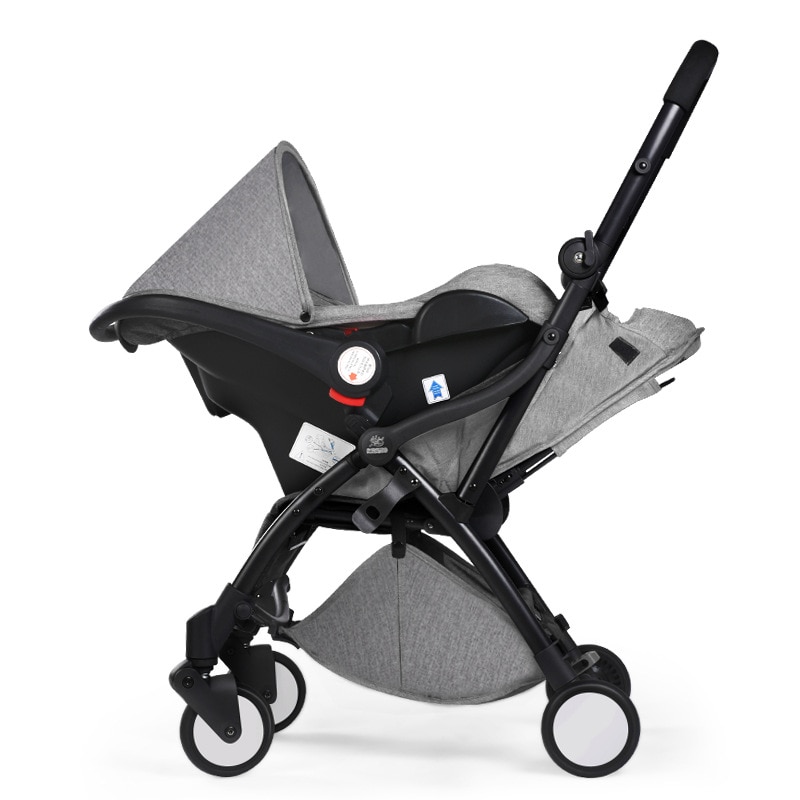 Three-in-one Combination of Automatic Folding Baby Stroller and Basket for Newborns To Sit and Recline