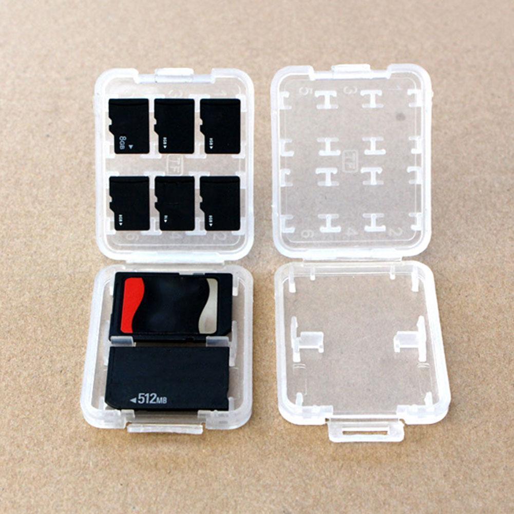 Transparent Plastic 8-in-1 Slot Micro Multi-function White Storage Cartridge Small U5B4 B3X4
