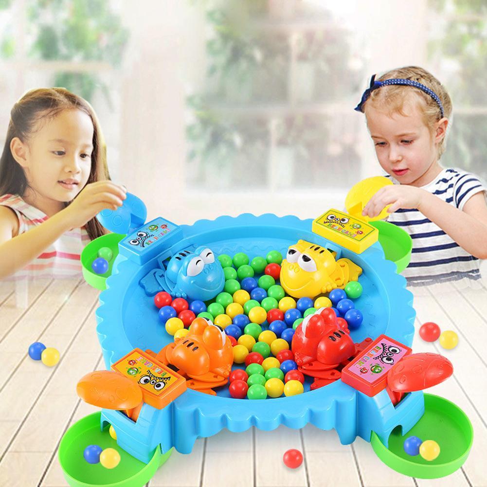 24Pcs Beads Frog Eating Beans Board Table Game Interactive Educational Kids Toy