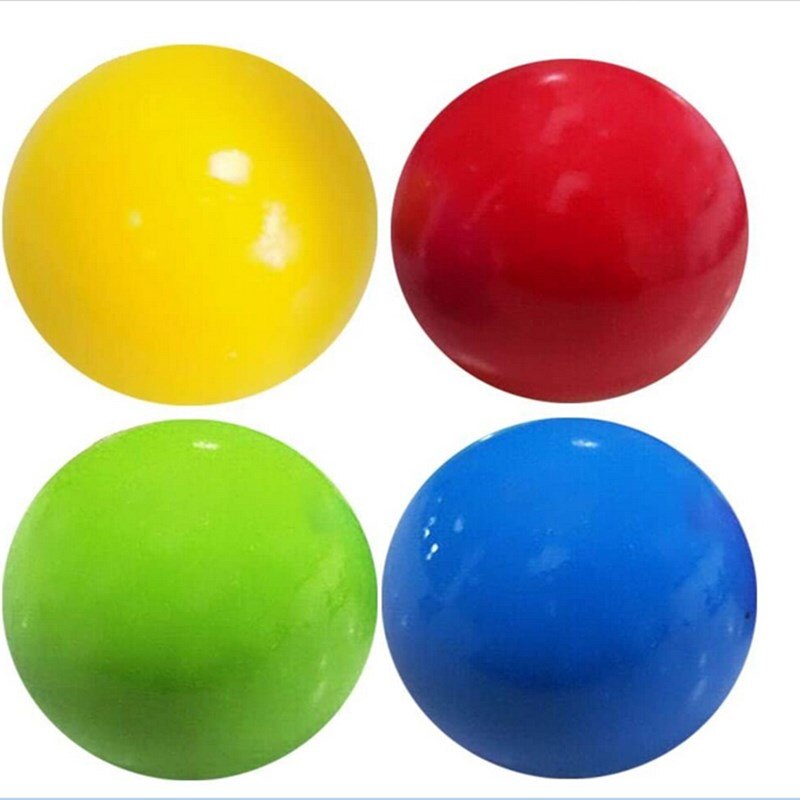 1 Piece Of Fluorescent Ball Inflatable Toy Sticky Ball Sticky Ball Sticky Target Balls Throw Sticky Wall Decompression Pinch Mus