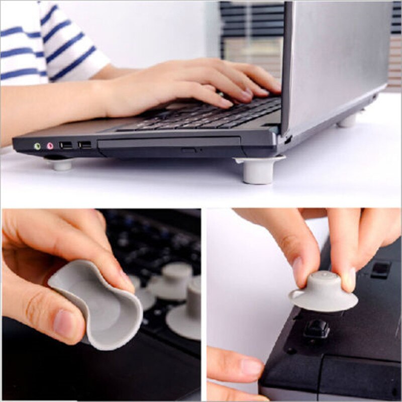 4pcs Cooling Pads 2Pcs Convenient Mini Big+ 2Pcs Small Notebook Laptop Cooling Pads Skidproof Pad Cooler Stand