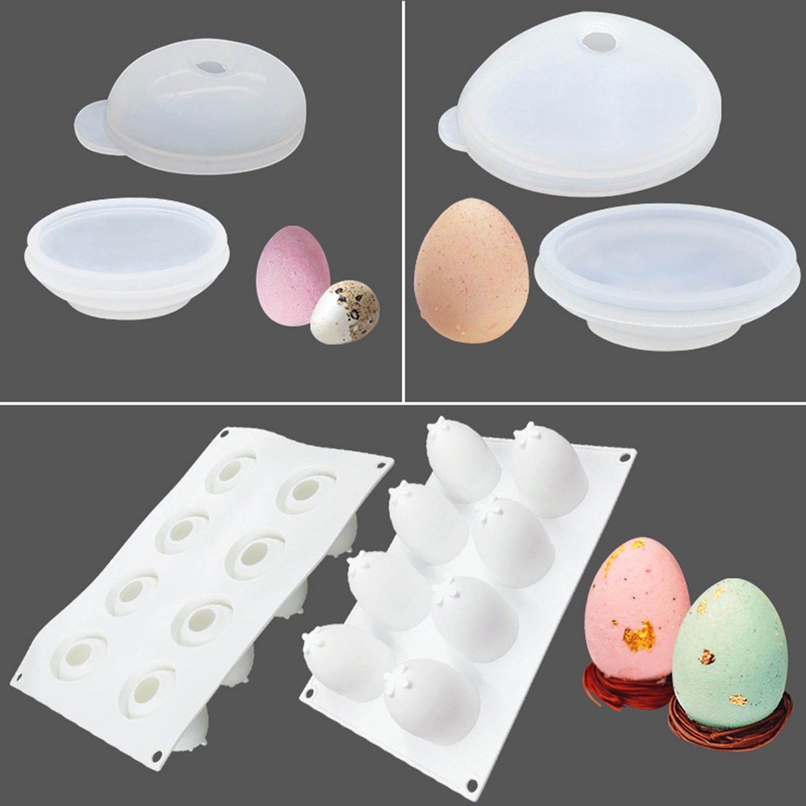 Top Selling Product In 2021 Easter Day Silicone Diy Handmade Lollipop Toffee Pudding Mold Support Wholesale And Dropshipping