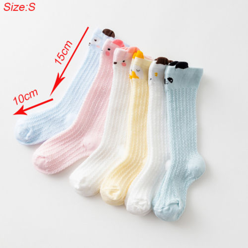 Baby Leg Warmers Newborn Baby Girl Knee High Long Pom Cartoon Bow Stockings High Hollow Out Breathable Leg Warmer