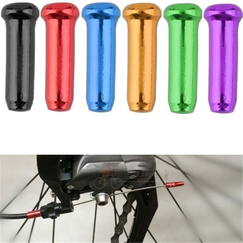 20pcs Bicycle Brake Cap Wire Aluminum Alloy Tail Cap Bike Brake Cable End Protection Cover Brake Line Wire End Cap for MTB Bike