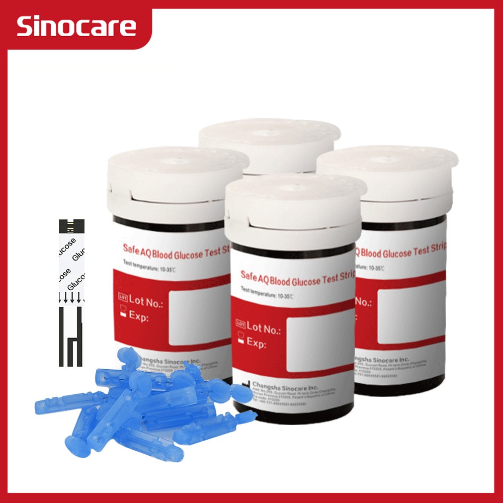 Sinocare Safe AQ Blood Glucose Test Strips ( for Safe AQ Smart, Safe AQ Voice only)