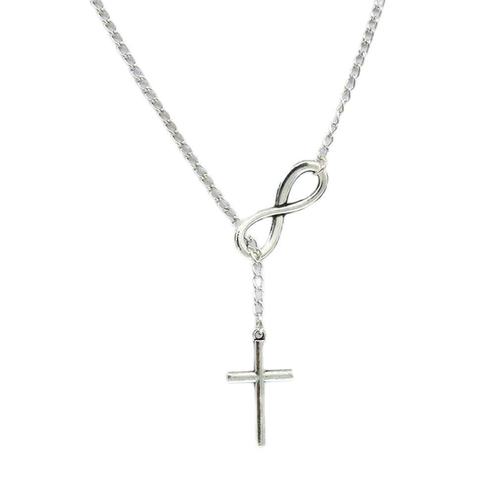 European And American Cross Necklace Cross Sweater Chain Jewelry Girls Fashion Necklace Cross Choker Jewelry Gift