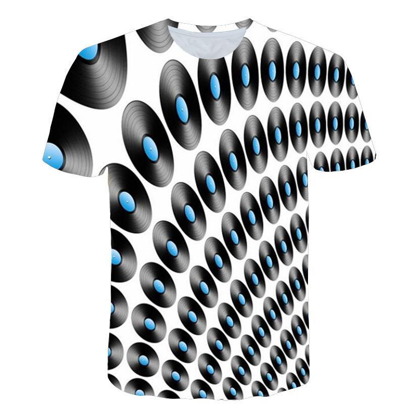 2021 new fashion sale men's round neck short-sleeved summer new T-shirt with dazzling pattern 3D printed top