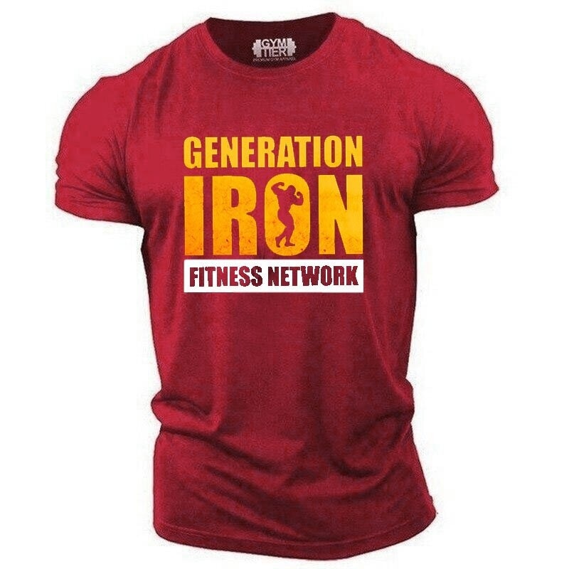 2021 3D Printed Tshirt Summer New Arrival Outdoor Sport Fitnes Network IRON Tee Men's shirt oversize Gym Shirts For Men t shirt