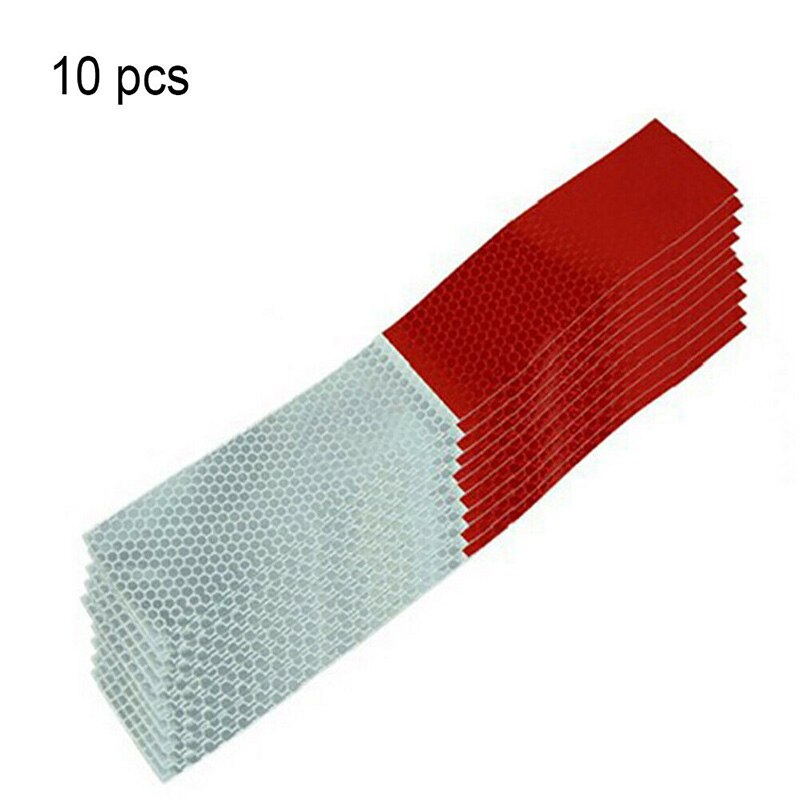 10Pcs Night Driving Safety Secure Red White Sticker 4.5*30cmCar Reflective Sticker Warning Strip High Quality And Brand New