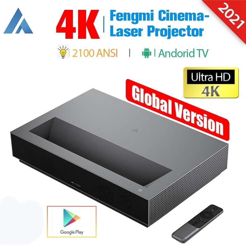 [Global Version]Fengmi 4K Cinema Laser Projector 4K Android Xiaomi TV Wireless WIFI 2100ANSI for Google Assistant ALPD HDR10