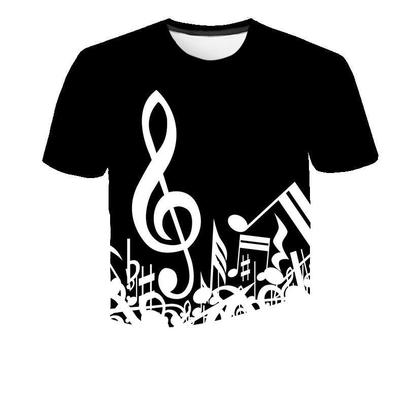 Music Notes Funny Printed T Shirt Men /Women Summer Music Short Sleeve T -Shirts Man Casual Tops T Shirt Brand Tee Shirt Homme