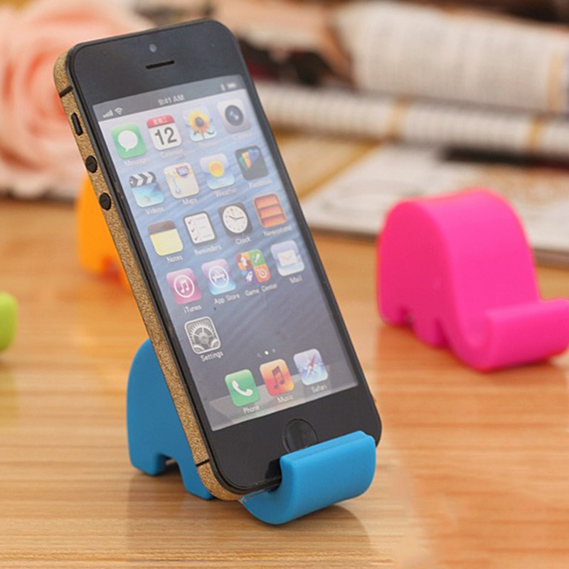 Lovely Mini Elephant Desk Mounts Plastic Stand Holder For Cell Phone Tablet Mobile Phone Accessories