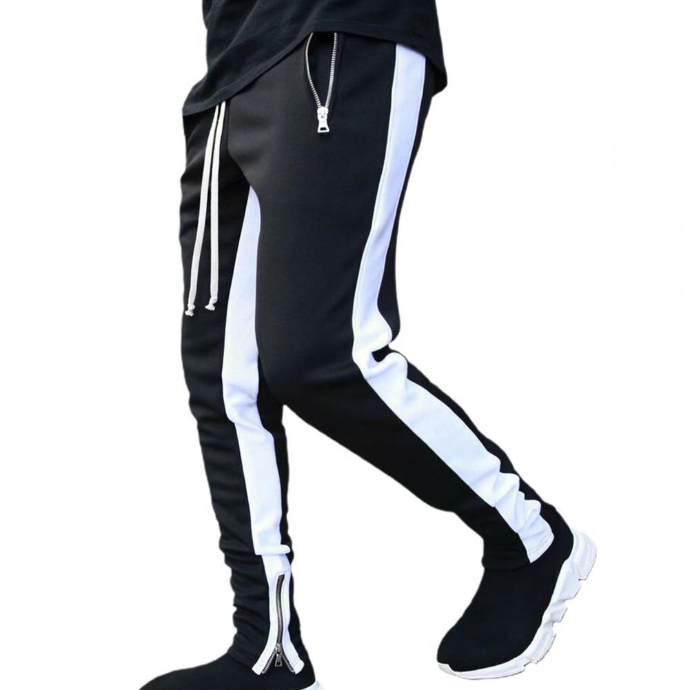 Casual Sports Running Tight Trousers Sportswear Pants Autumn Winter Zipper Men's Sports Pants Zipper Jogging Pants Gym Trousers